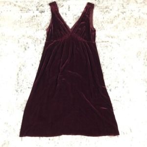 Vince Crushed Velvet Dress Wine Colored Sz S